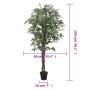 Künstlicher Ahornbaum, 150 cm hoch, mit 504 grünen Blättern im Topf.