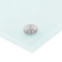 DELUKE Küchenrückwand Glas 100x50cm Weiß Wandverklediung Küche Wandschutz Spritzschutz Herdspritzschutz Glasplatte_4