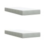 vidaXL Boxspringbett Matratze, hellgrauer Samt, 200x200 cm, Matratzenauflage