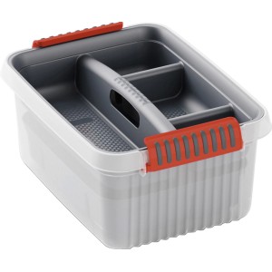 Aufbewahrungsbox K-Latch S mit Deckel, transparent/grau, vielseitig einsetzbar.