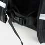 Detailansicht: Schwarzer Mephisto Werkzeugrucksack Dragon mit gepolstertem Schultergurt und Schnalle.