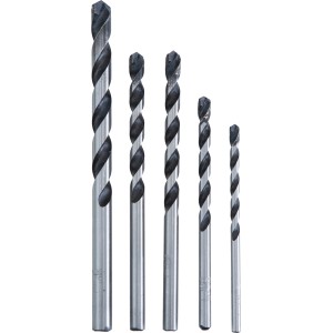 LUX Comfort Bohrer-Set, 5-teilig, für Stein, Mauerwerk und Fliesen. Stahlbohrer in verschiedenen Größen.