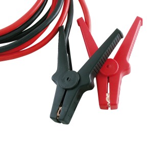 APA Starthilfekabel Alu Star: Rot-schwarze Kabel mit Klemmen für die Pannenhilfe.
