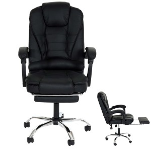 MCW Bürostuhl M80 Schwarz Silbernes Fußkreuz