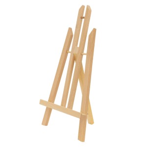 Klappbare Tischstaffelei aus Holz, verstellbar für Bastelfarben und Keilrahmen.
