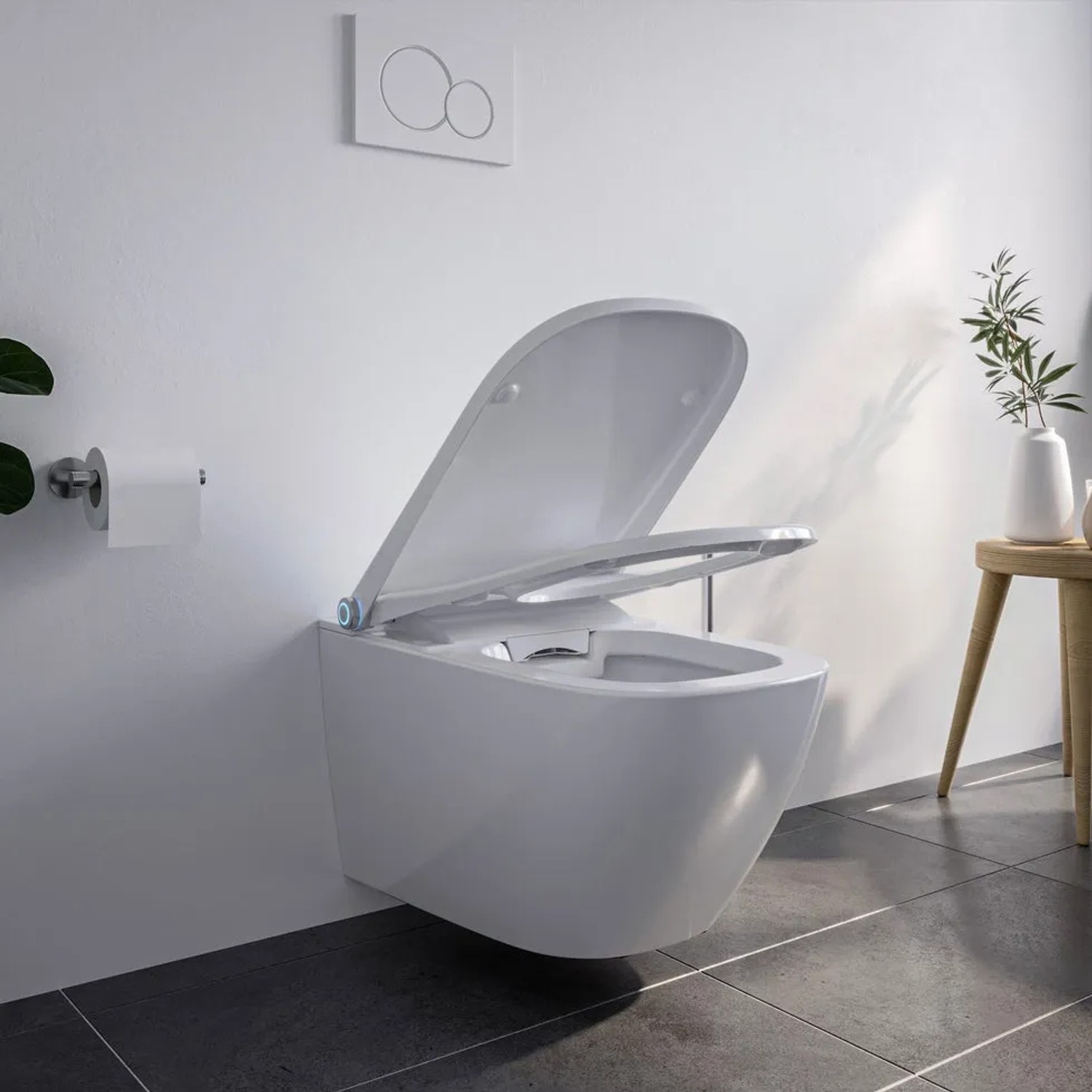 Bernstein Dusch-WC Basic 1104 Weiß Komplettset mit Gesäß- und Ladydusche_2