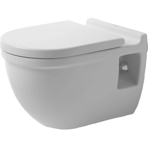Weißes Duravit Starck 3 Comfort Wand-WC mit erhöhtem Sitz (+5cm) und Tiefspüler.