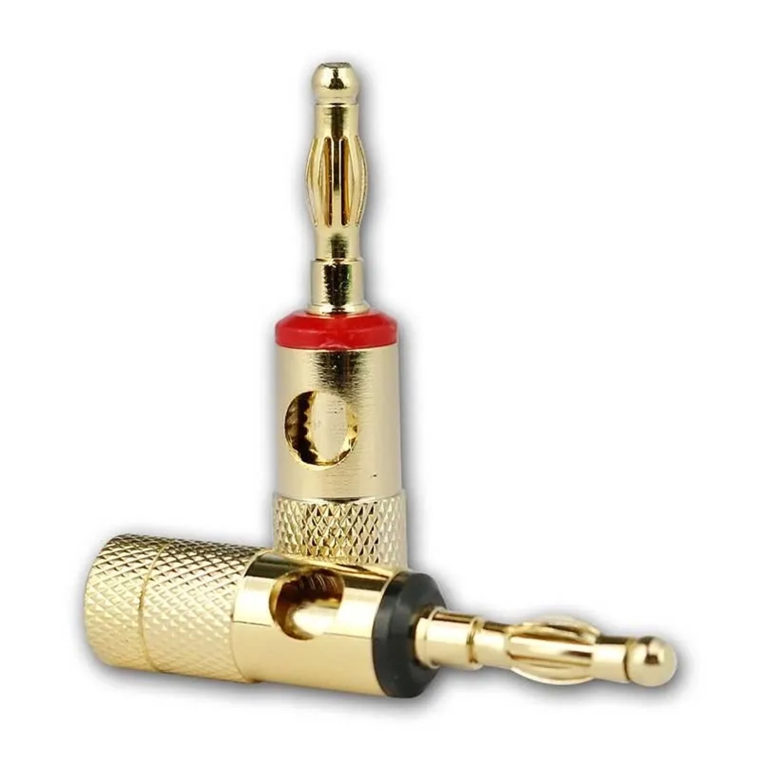 Dynavox Bananenstecker Rot Schwarz 4er-Set L30 Golden