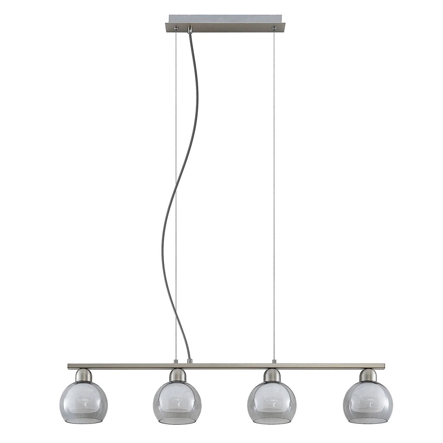 Lucande Pendelleuchte Kaiya 9639562 Modern in Alu aus Metall 4-flammig E14 günstig online kaufen