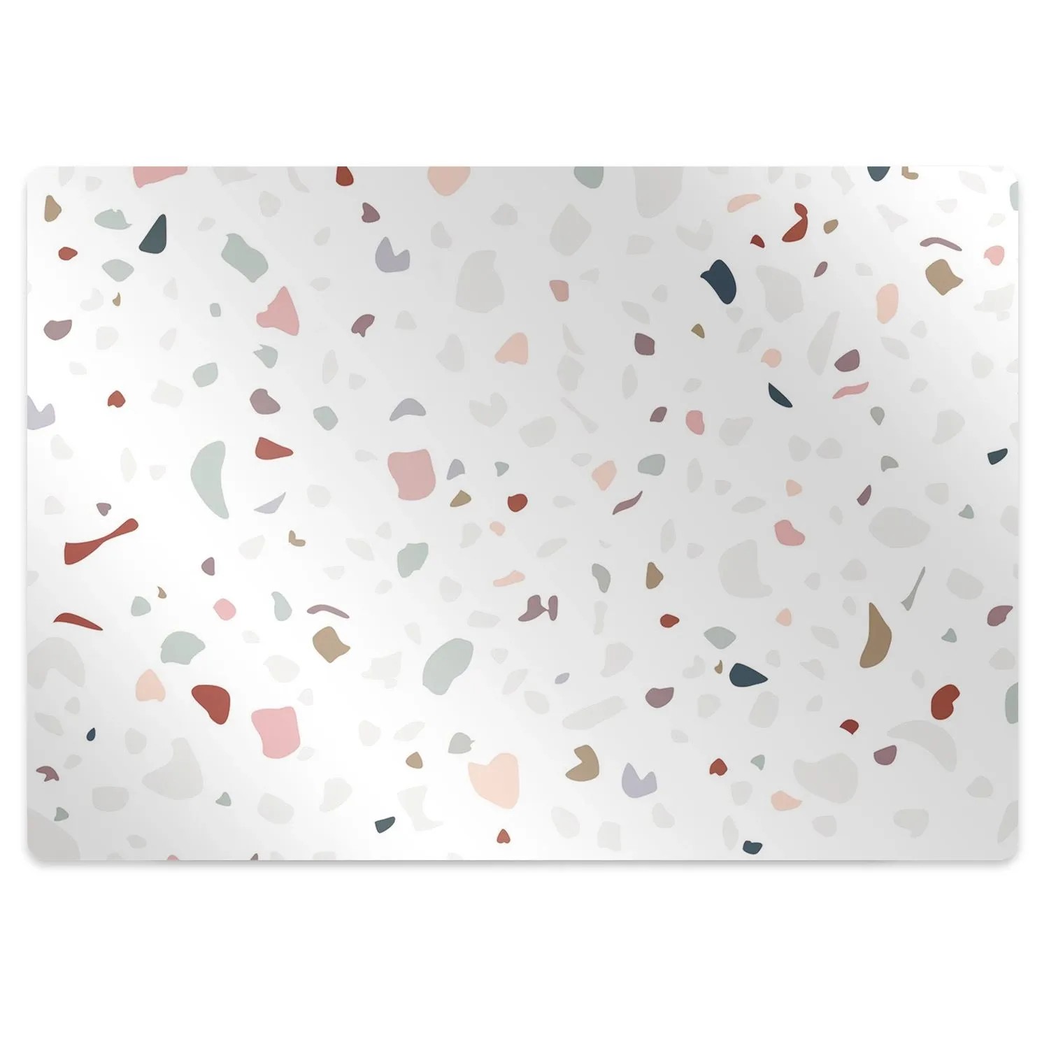 Tulup Bodenschutzmatte Bunte Flecken Stuhlunterlage 120x90 cm Rot Unterlage Schreibtischstuhl Schutzmatte für Bürostuhl