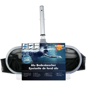 Summer Fun Alu Bodenkescher, 37 cm, mit stabilem Netz für die Poolreinigung.