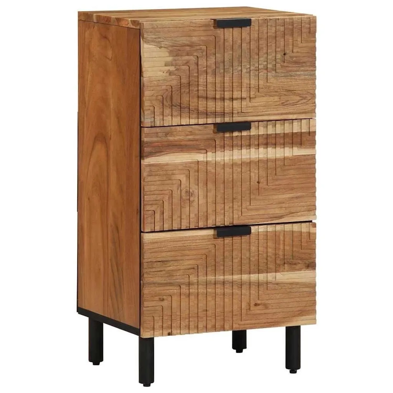 vidaXL Sideboard Natur 40 x 33,5 x 75 cm Massivholz Akazie 4017779