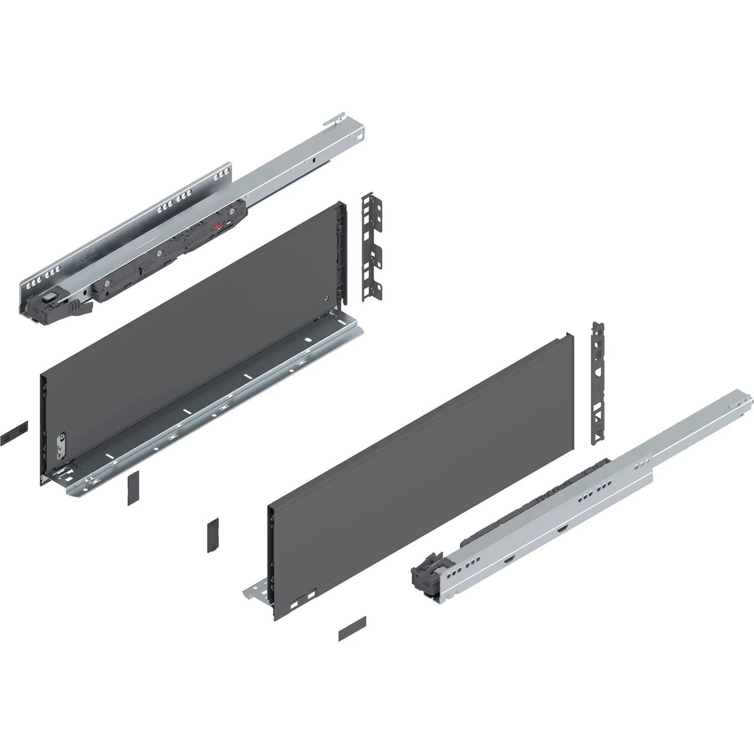 Blum Legrabox Pure Set Höhe C Tip-On Vollauszug 550 mm 40 kg Oriongrau 1 Paar