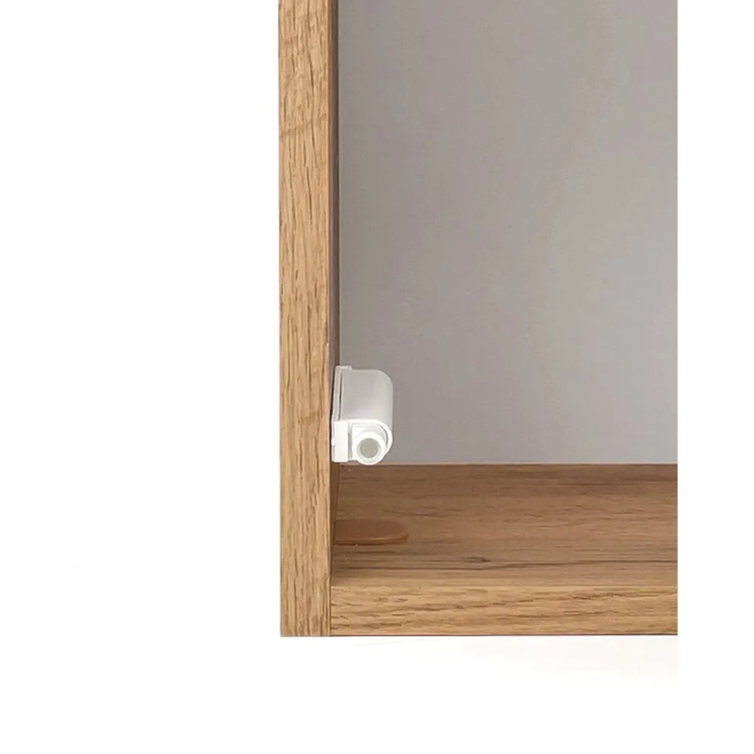 Detailaufnahme: Held Möbel Hängeschrank Salerno, 40 cm, Weiß-Wotaneiche, mit Push-to-Open Funktion.