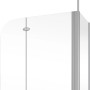 Schulte ExpressPlus Badewannenaufsatz, 2-teilig, Alu Natur Klar, 140x116,4cm, für Badewannen