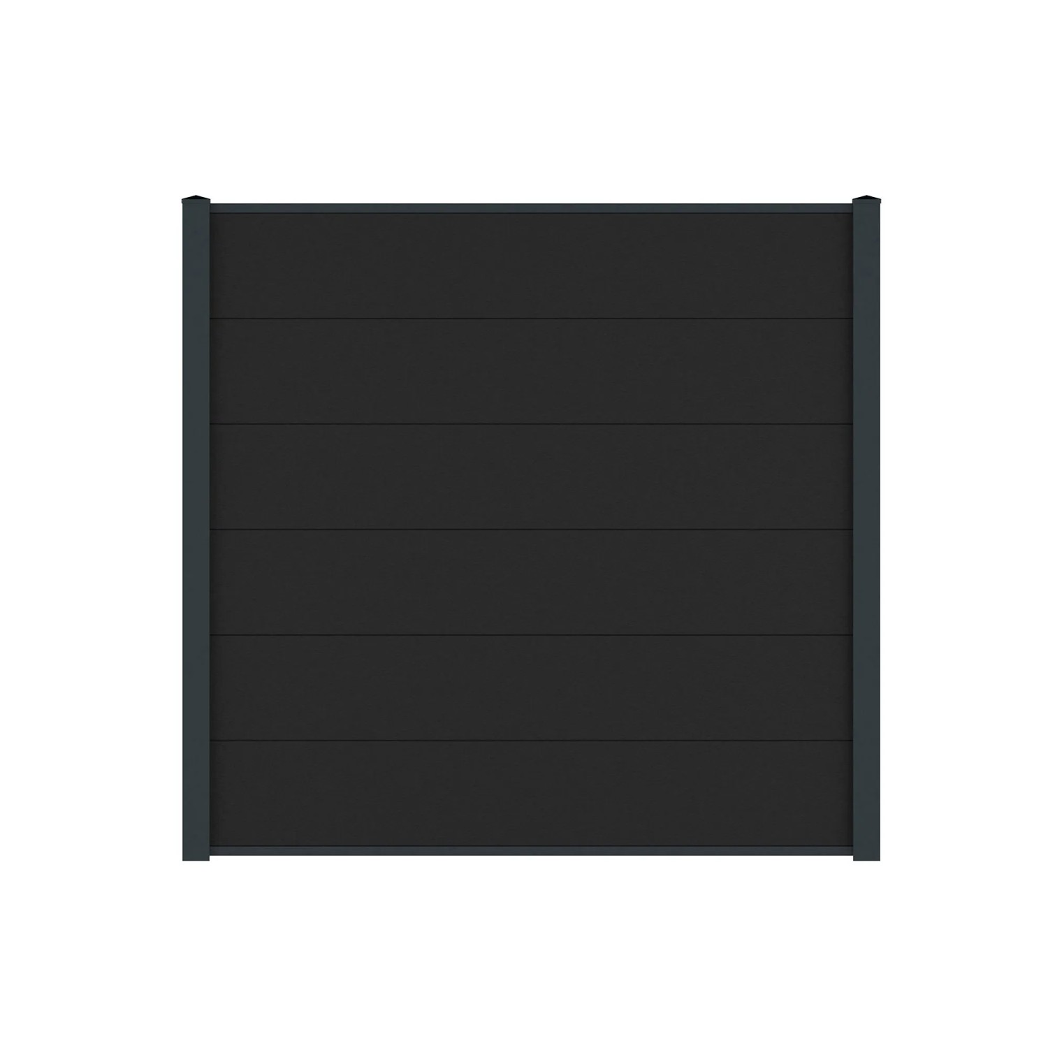 Vidual WPC-Sichtschutzzaun Comp-co 280 zum Aufdübeln 1,8 m x 10,73 m Anthrazit