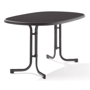 Sieger Klapptisch, rund, Ø 90 cm, ideal für Balkon oder Garten, platzsparend verstaubar.