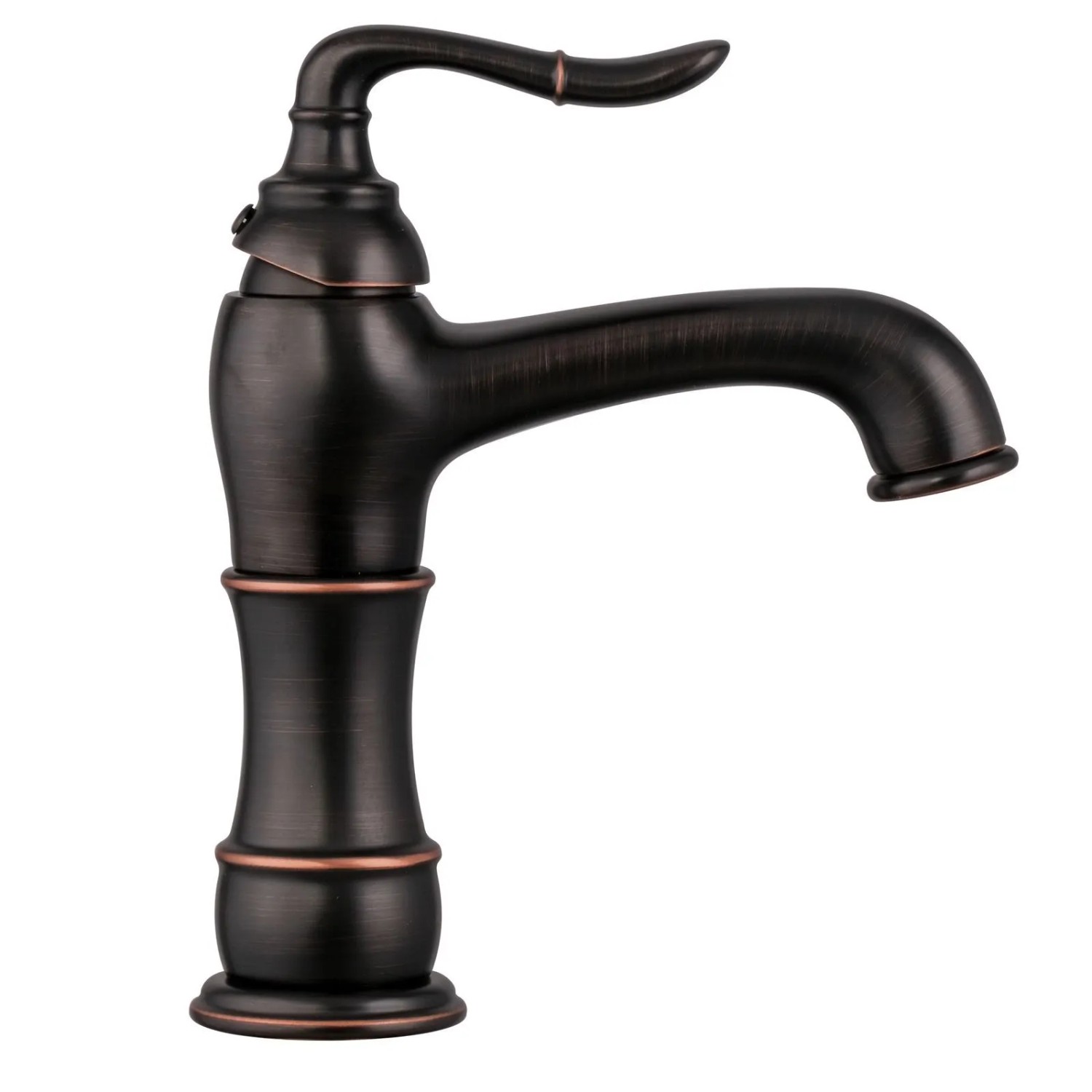 PaulGurkes Waschtischarmatur Retro Einhandmischer Schwarz-Kupfer Wasserhahn