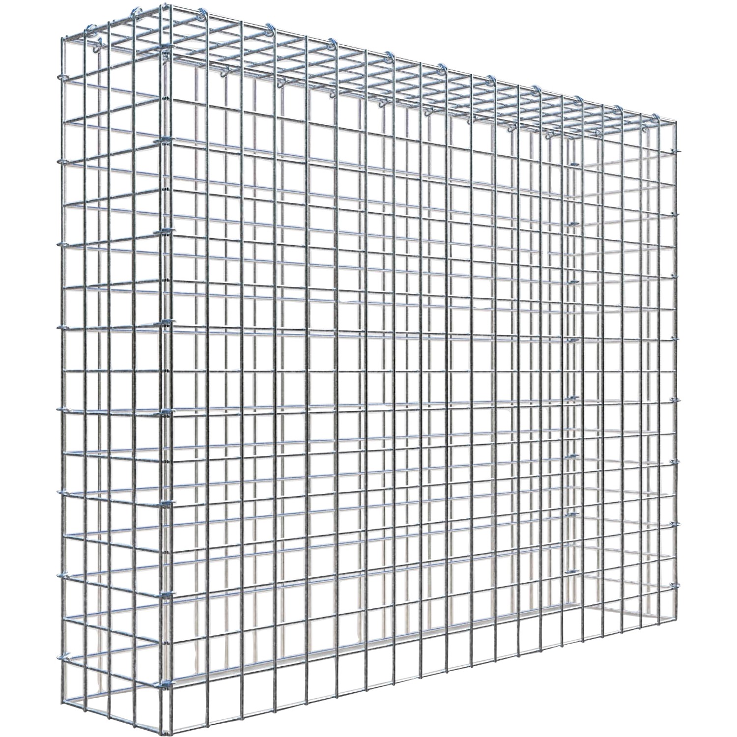 Gabiona C-Ring-Gabione-Anbaukorb Typ 3 80 x 100 x 20 cm Maschenw 5 x 5 cm