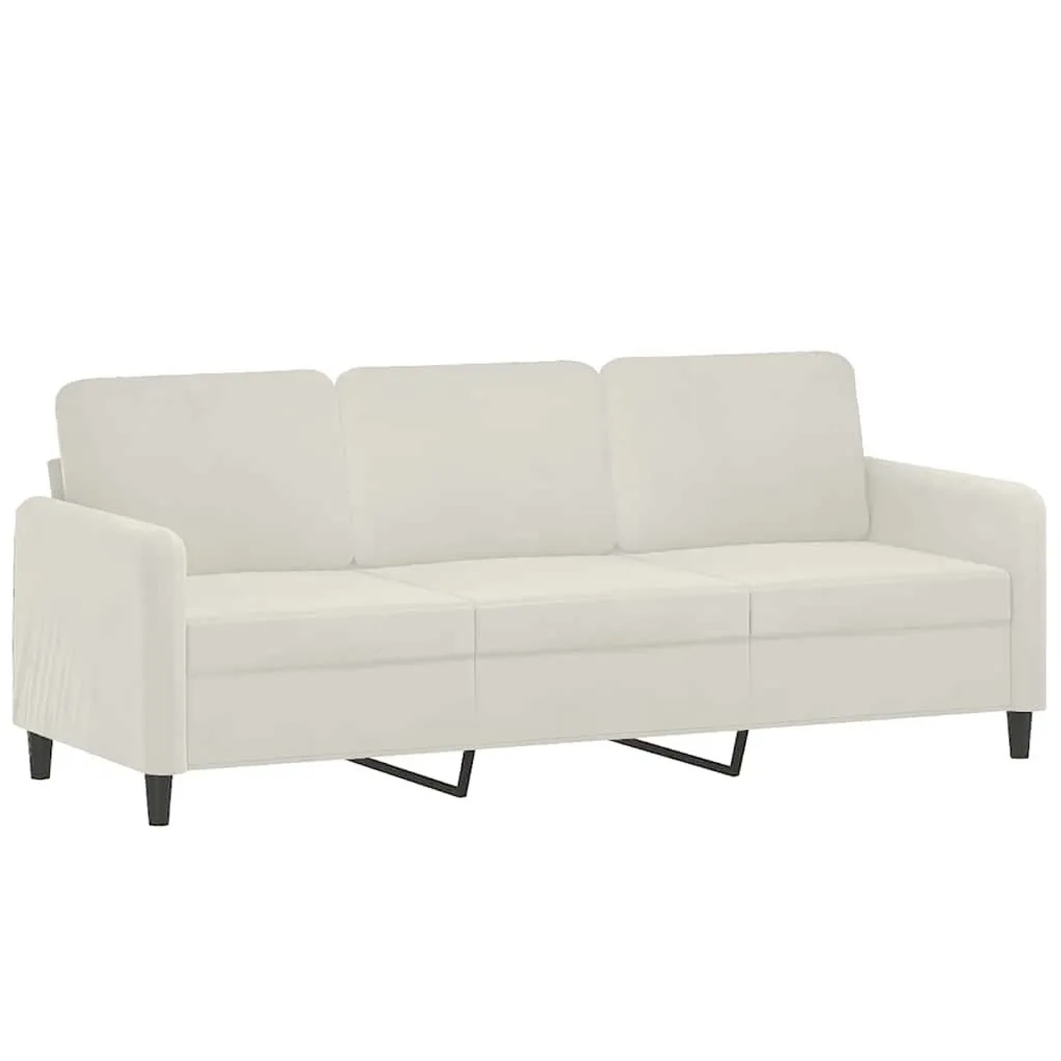 vidaXL 3-Sitzer-Sofa Creme 180 cm Samt 359460 günstig online kaufen