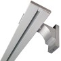 Bestlivings Gardinenschiene, 420 cm, Aluminium, Silber, mit Wandträger. Ideal für Vorhänge.