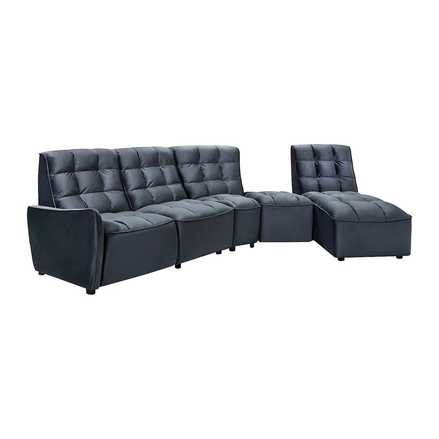 Vente-unique Relaxsofa Alford Anthrazitgrau 323 cm