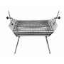 Edelstahl Schaschlikgrill mit verstellbarer Grillhöhe für perfekte Grillergebnisse.