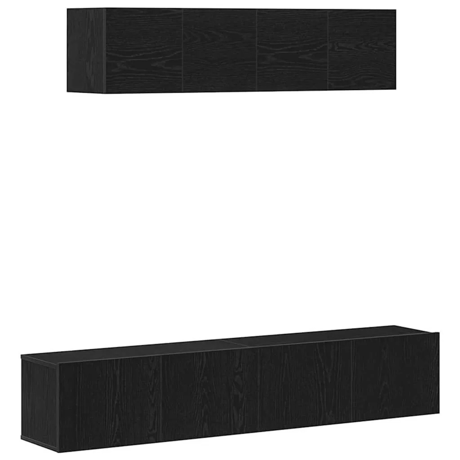 vidaXL TV-Schrankset Schwarz Eichen-Optik 160 x 30 x 27 cm 3393181
