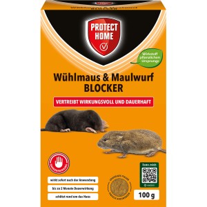 Protect Home Wühlmaus & Maulwurf Blocker 100g Packung zur giftfreien Vertreibung.