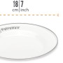 Weißer Petromax Emaille Teller (2er-Set, 18 cm) für Grillutensilien.