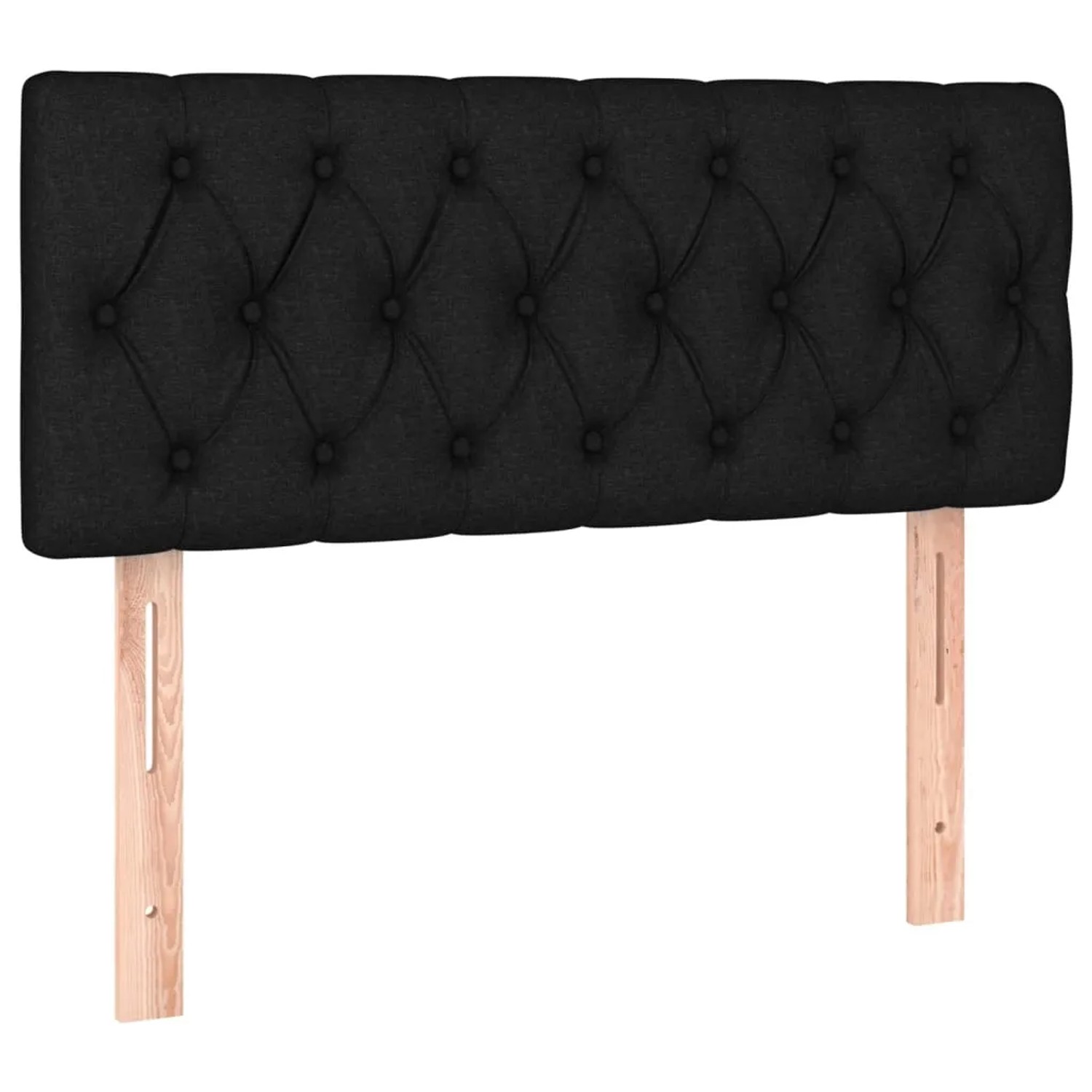 vidaXL LED Kopfteil Schwarz 100x7x78/88 cm Stoff 3121940