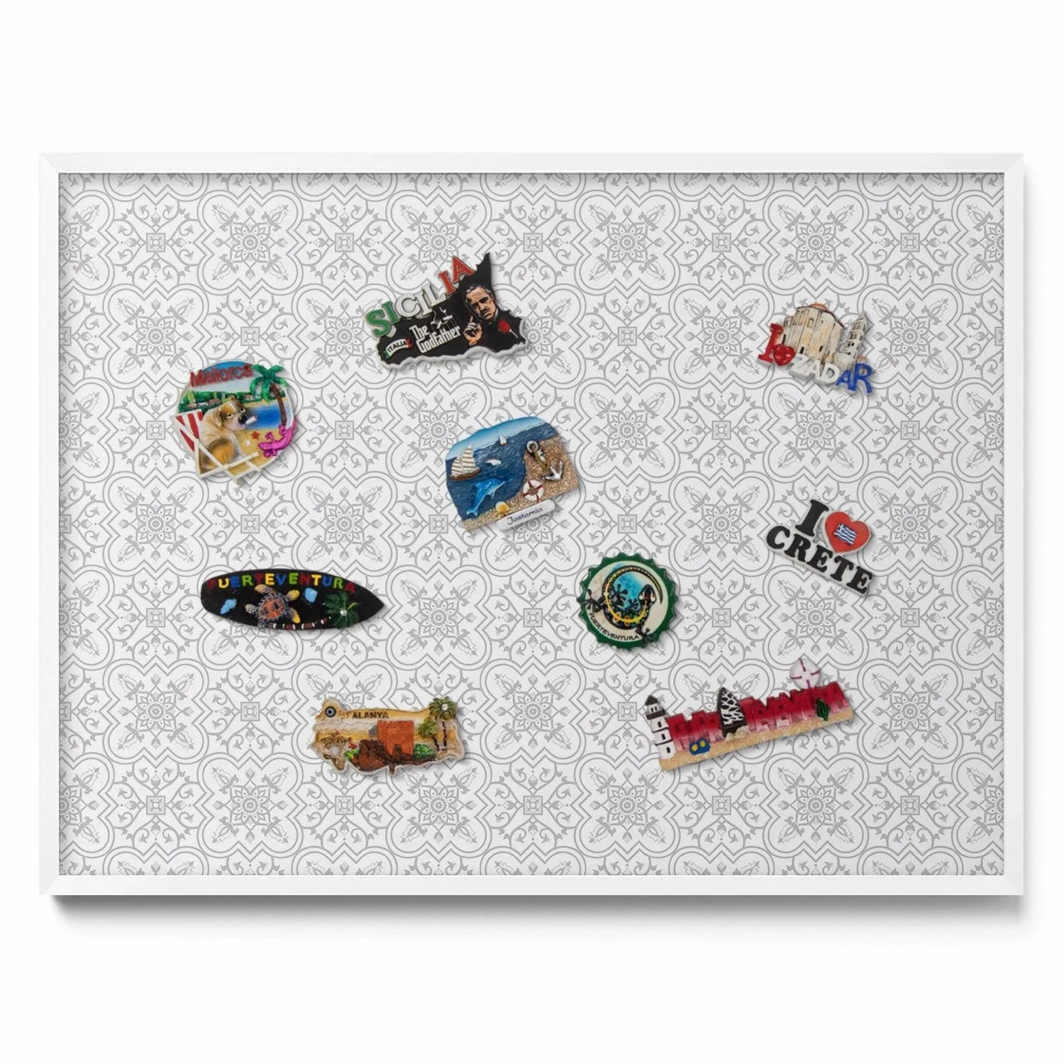 Tulup Magnettafel Magnetboard für Reisemagnete Regelmäßiges Ornamentmuster günstig online kaufen