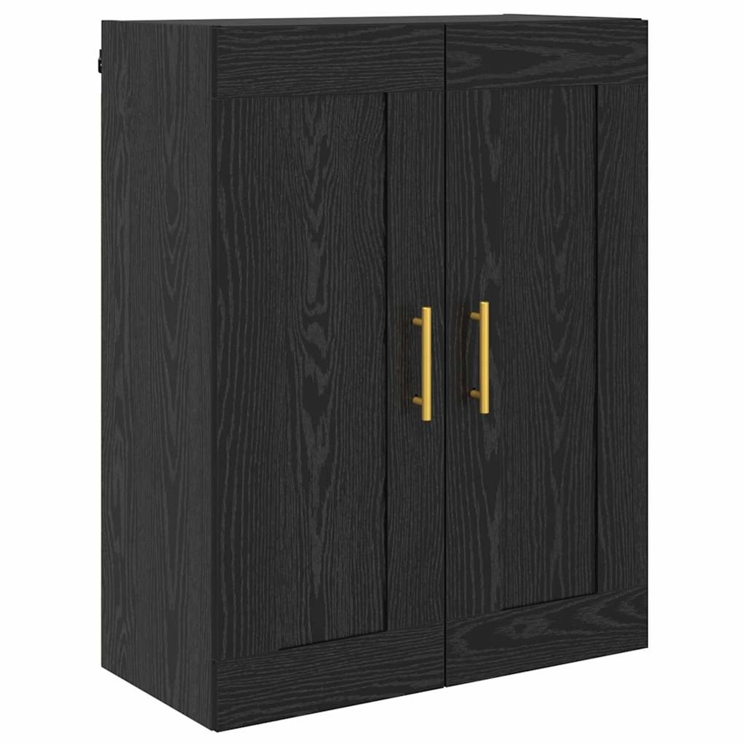 vidaXL Wandschrank Schwarz Eichen-Optik 69,5 x 34 x 90 cm 882426