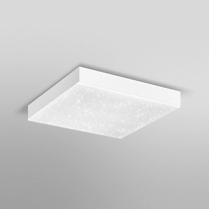 Weiße, rahmenlose Ledvance Smart+ WiFi Panelleuchte Planon 30x30 cm mit Glitzereffekt.