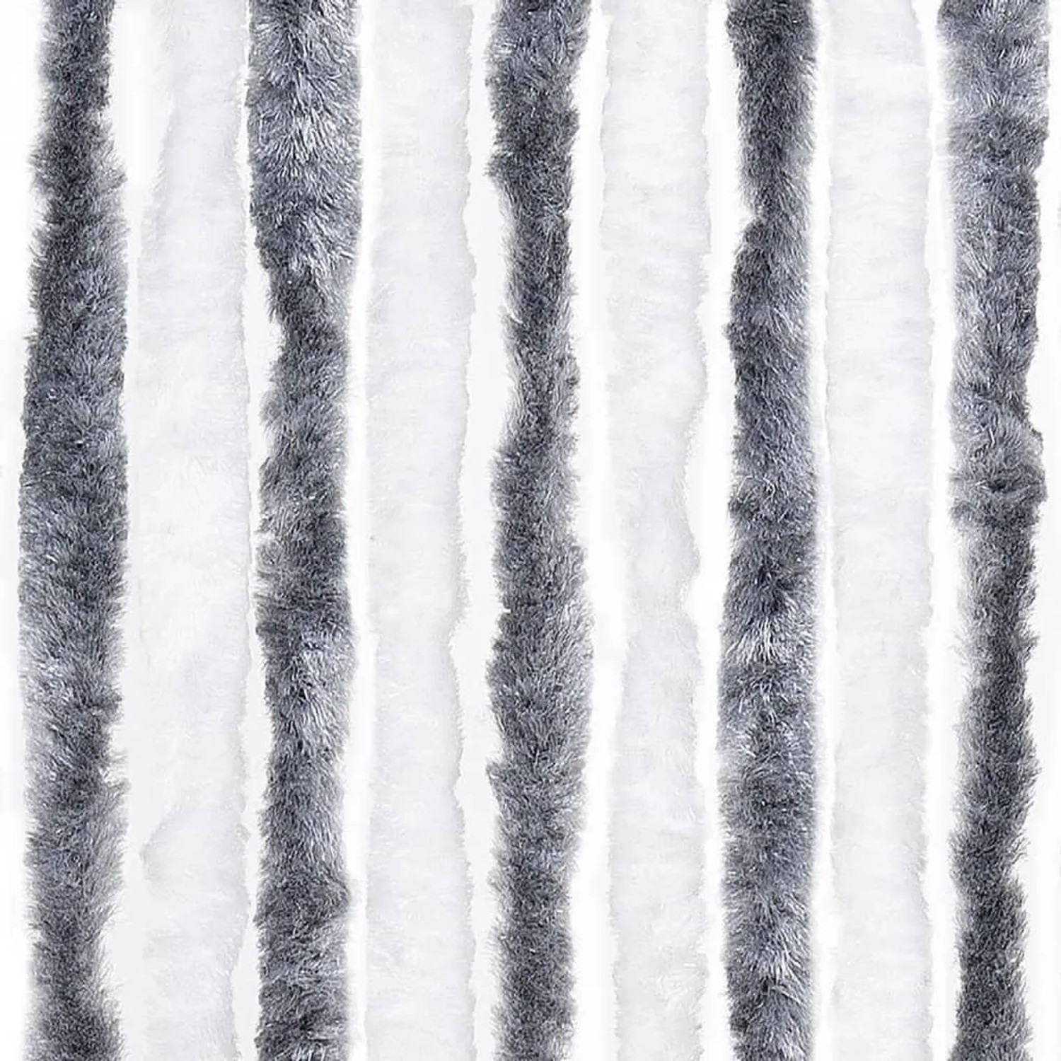 vidaXL Insektenschutz-Vorhang Grau und Weiß 100x220 cm Chenille 241225_6