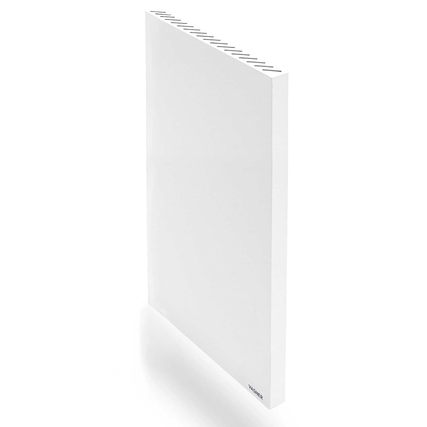 Weiße Vasner Hybrid-Infrarotheizung Konvi VE RX 1.200 W, vertikal, für elektrische Heizgeräte.