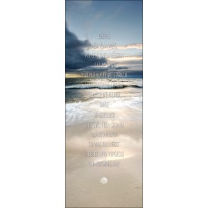 Leinwandbild mit Strand, Meer und inspirierenden Sprüchen, 77x27 cm. Wanddeko für Wohnräume.