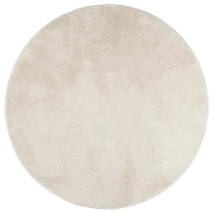 vidaXL Teppich OVIEDO Kurzflor Beige Ø 200 cm 375503