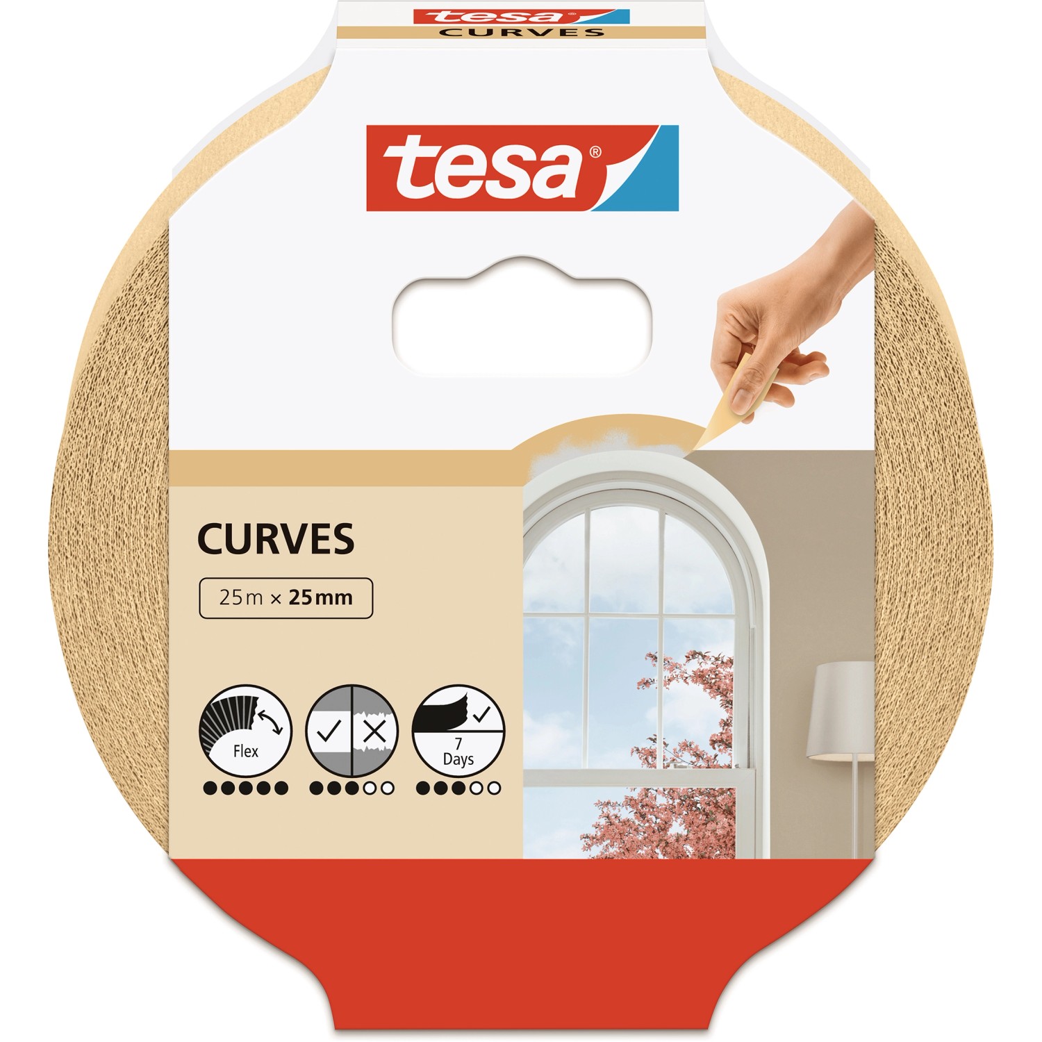 Tesa Malerband Kurven 25 m x 25 mm günstig online kaufen