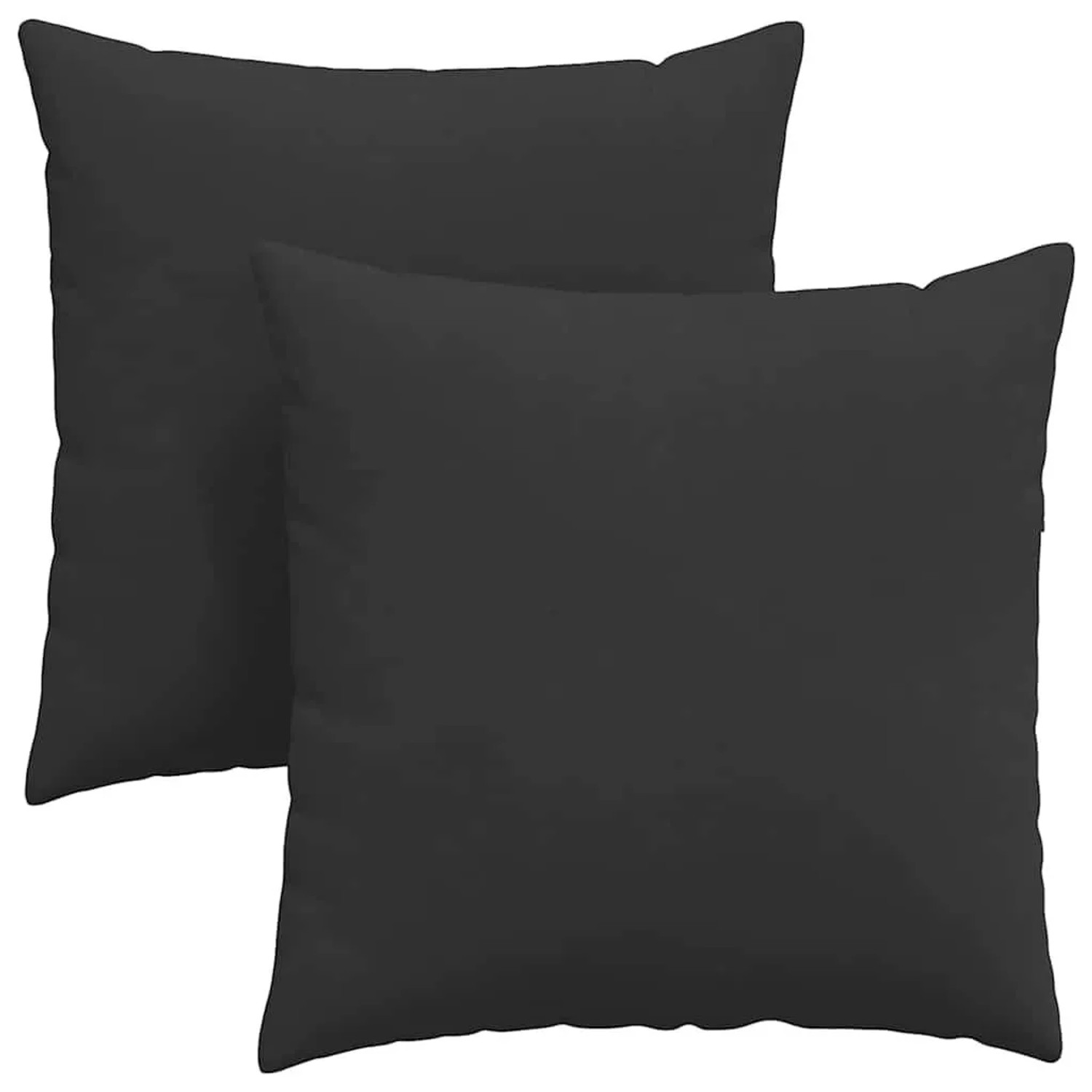 vidaXL Sofakissen 2 Stück Schwarz 80 x 80 cm Stoff 42014072