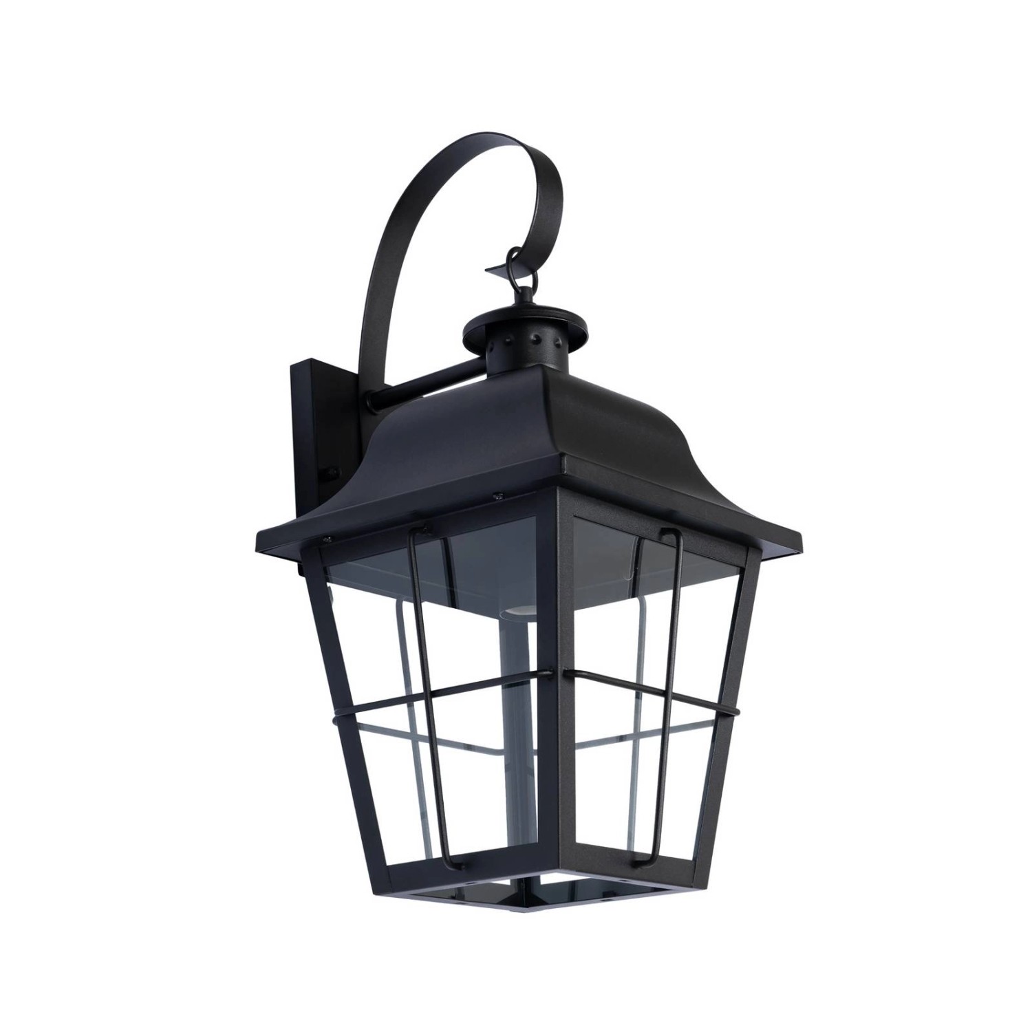 Lindby Wandleuchte Außen Mertollio 9630118 Retro Vintage Antik in Schwarz aus Metall 1-flammig E27