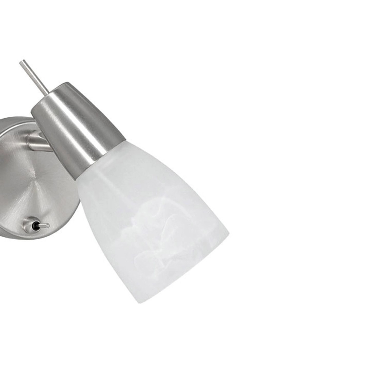 Just Light LED-Spot Julia, 1-flammig, Stahl mit Alabasterglas, weiß.