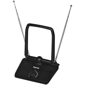 Hama DVB-T/T2 Zimmerantenne im klassischen Design für digitalen TV-Empfang.