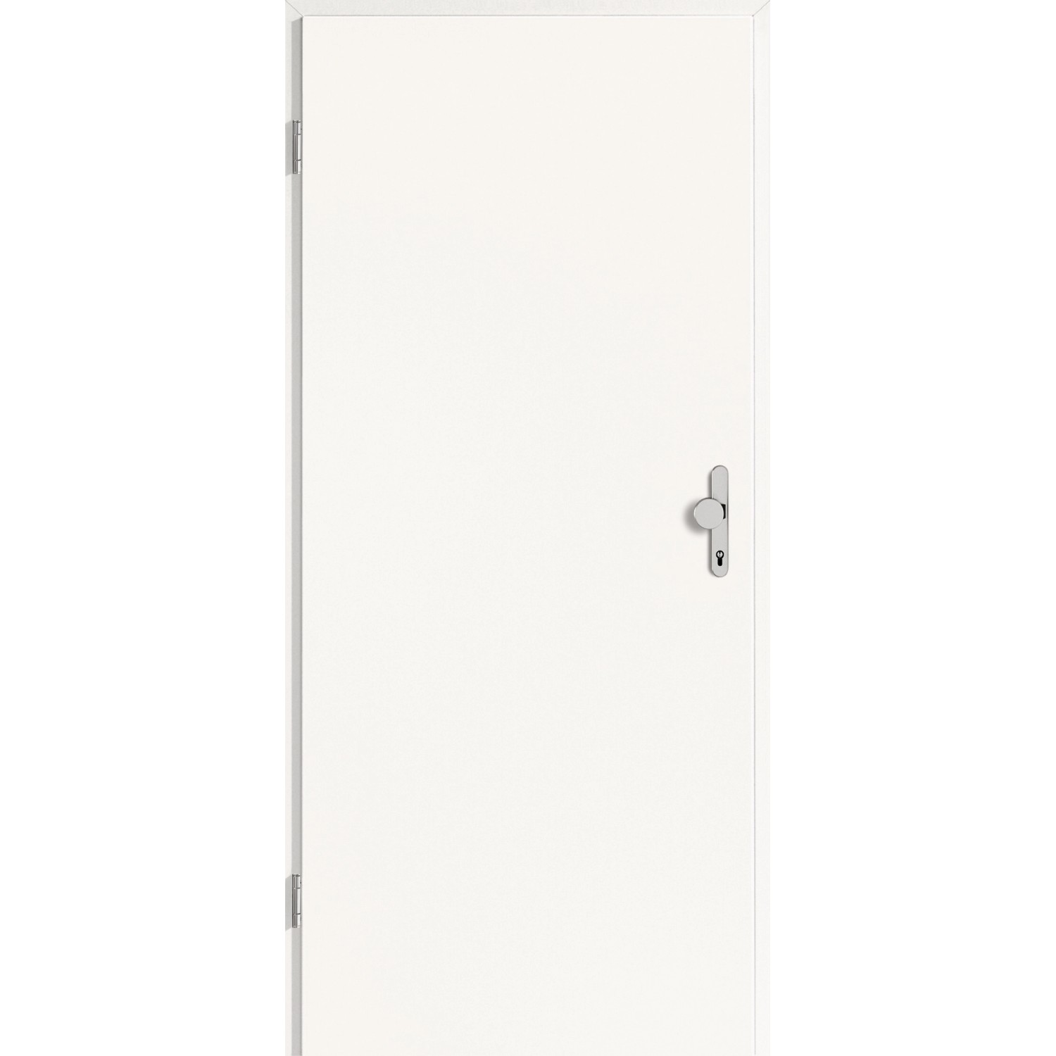 GetaDoor Wohnungseingangstür (GL223) CPL Weiß 86 cm x 198,5 cm Anschlag Links
