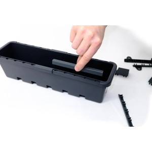 GreenLife Blumenkasten 10 Stück in Anthrazit als Komplett Set