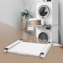 Weißer ML-Design Zwischenbaurahmen mit Ausziehplatte für Waschmaschine, für mehr Komfort.