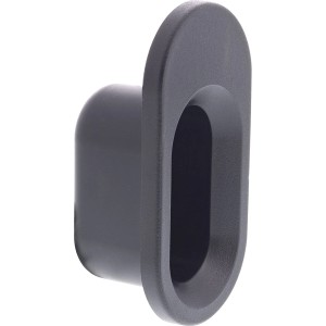Schwarzer Wagner Wandhaken Hooks4home Oval, 75x30x40 mm, aus Kunststoff zum Schrauben.