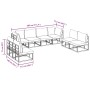 vidaXL Garten-Sofa-Set, 8-teilig, schwarz, Aluminium, mit Kissen. Modulares Lounge-Set für Garten und Terrasse.