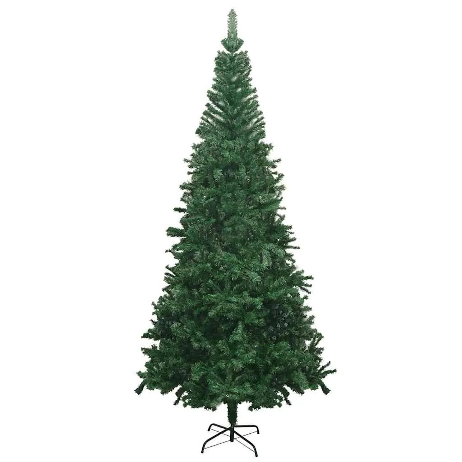 vidaXL Künstlicher Weihnachtsbaum mit Beleuchtung Kugeln L 240 cm Grün 3077663