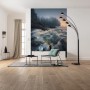 Vlies Fototapete Cry of the Sea (200x280 cm) im Wohnraum, zeigt Küstenlandschaft mit tosendem Wasser.